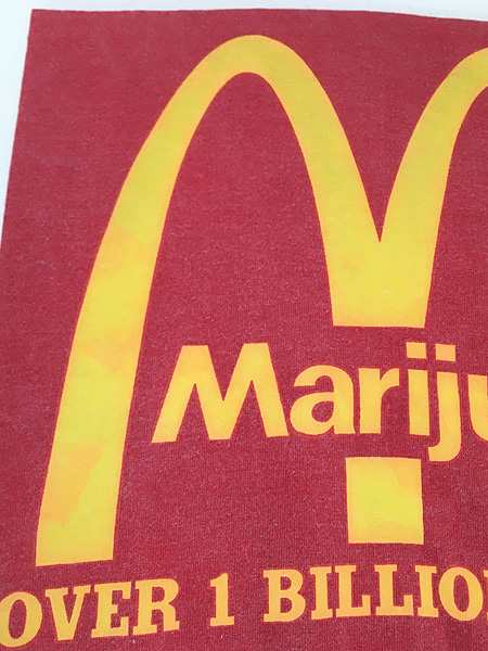 古着 90s Marijuana 大麻 マクドナルド 企業 両面 パロディ T