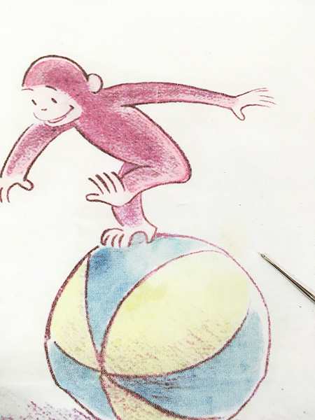 古着 00s Curious George おさるのジョージ 玉乗り 絵本 キャラクター