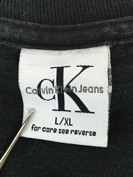 古着 90s USA製 ck Calvin Klein Jeans ロゴ Tシャツ XL 古着の