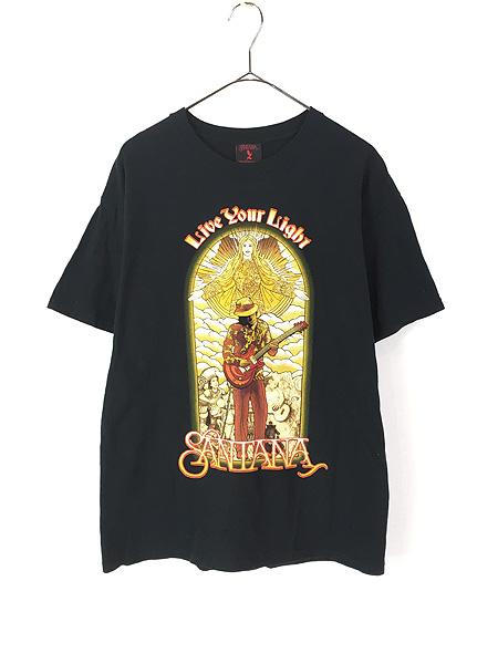 古着 00s Santana 「Live Your Light」 ツアー ギター ラテン ロック バンド Ｔシャツ M 美品!! 古着の通販は 8,690円