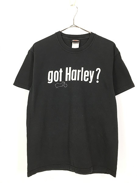 古着 00s USA製 HARLEY DAVIDSON 「got Harley?」 Tシャツ M 古着の