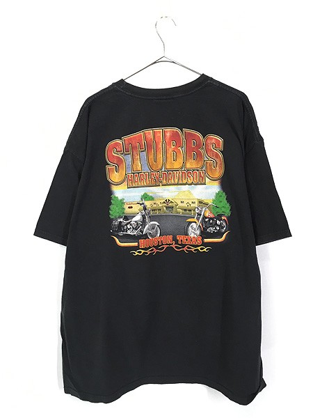 古着 00s HARLEY DAVIDSON V2 エンジン ファイヤー Tシャツ XXL 古着の