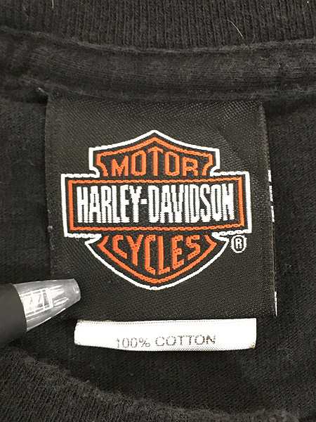 古着 00s HARLEY DAVIDSON V2 エンジン ファイヤー Tシャツ XXL 古着の