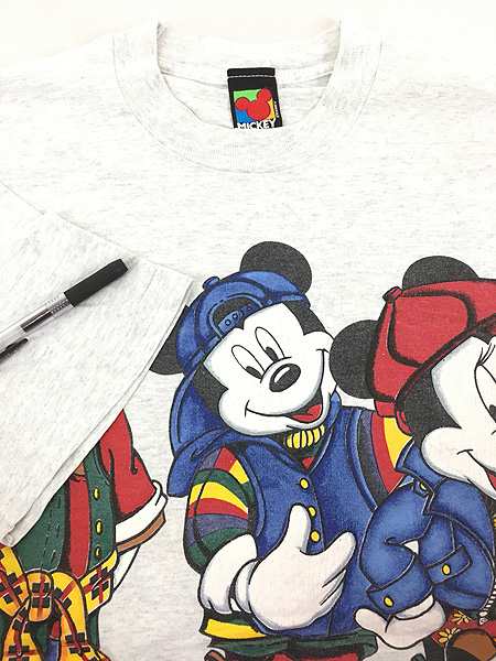 古着 90s Disney ミッキー ミニー ドナルド ストリート Tシャツ XL位