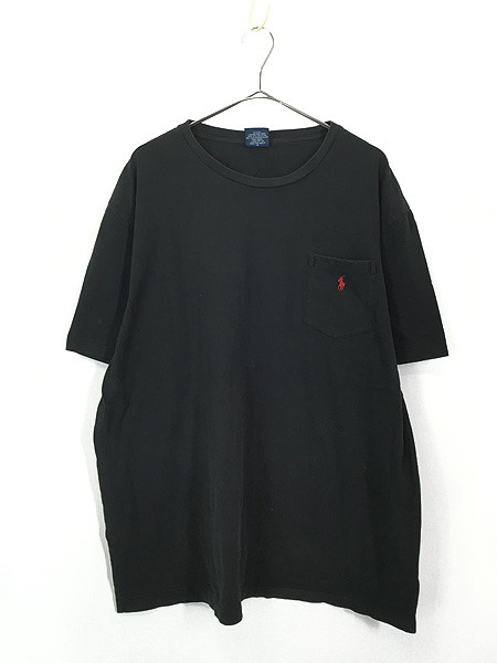 古着 90s Polo Ralph Lauren ワンポイント ポケット Tシャツ ポケT 黒