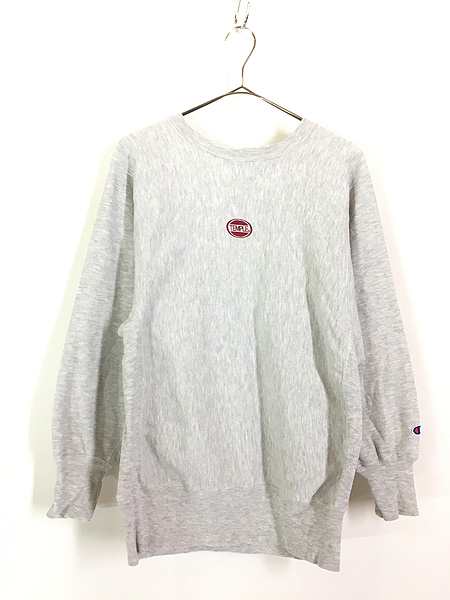 古着 90s Champion Reverse Weave 「TEMPLE」 センター ロゴ プリント リバース スウェット M 古着