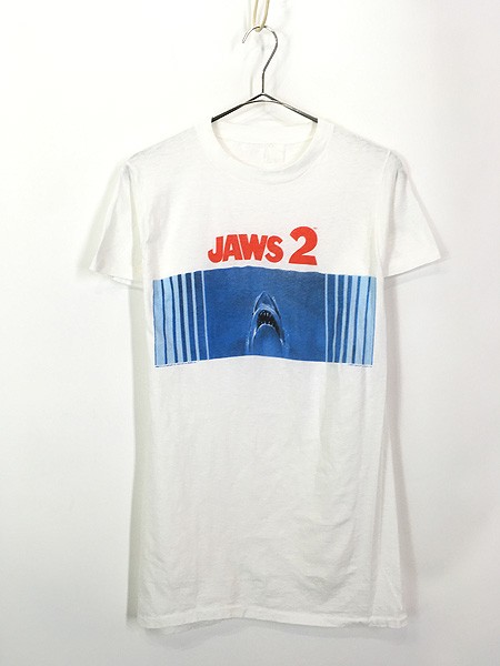 古着 70s JAWS2 ジョーズ サメ オールド ムービー Tシャツ M位 古着の ...