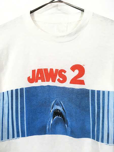 古着 70s JAWS2 ジョーズ サメ オールド ムービー Tシャツ M位 古着の ...