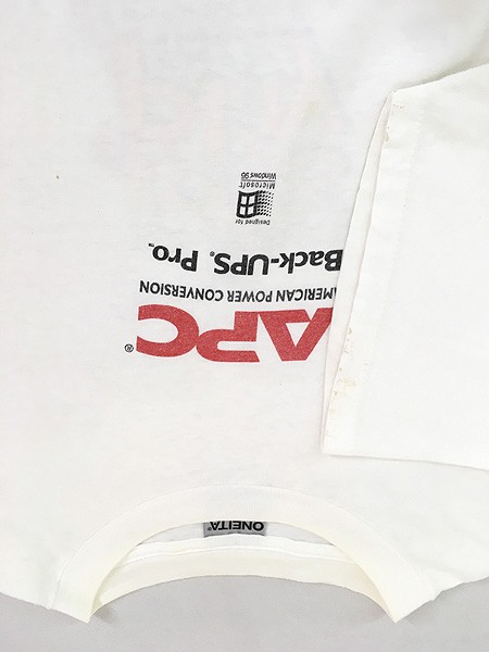 古着 90s 「APC」 Microsoft Windows 95 ウィンドウズ ソフトウェア Tシャツ XL 古着｜au PAY マーケット