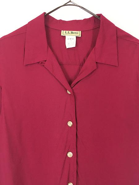 レディース 古着 80s USA製 LL Bean 無地 ソリッド レーヨン