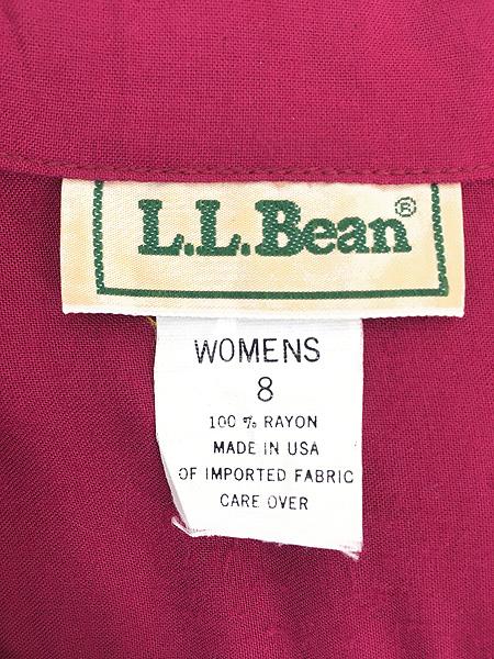 レディース 古着 90s LL Bena ソリッド ノーカラー 半袖 リネン コットン  シャツ L位 古着 レディース 古着 90s LL Bena ソリッド ノーカラー 半袖 リネン