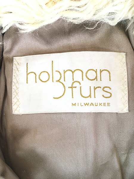 レディース 古着 70s holzman furs フック ボタン 毛皮 カール ヘアー リアル ファー コート M位 古着