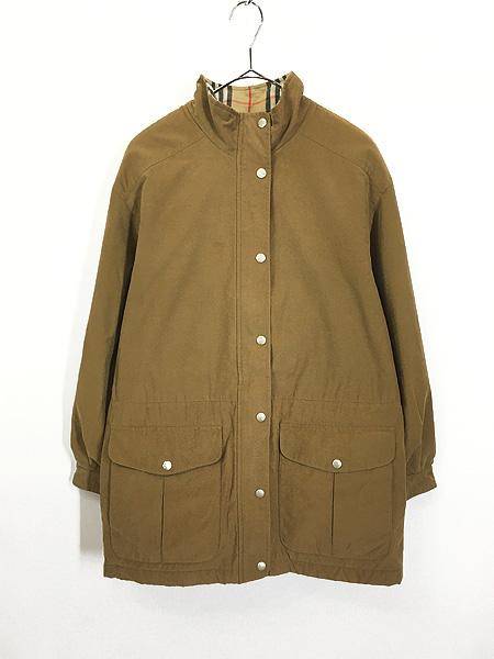 レディース 古着 USA製 Burberry London 裏地 フリース ピーチスキン スタンドカラー ジャケット S 古着