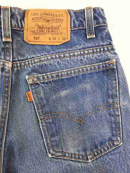 レディース 古着 90s USA製 Levi's 517 オレンジタブ デニム ブーツ