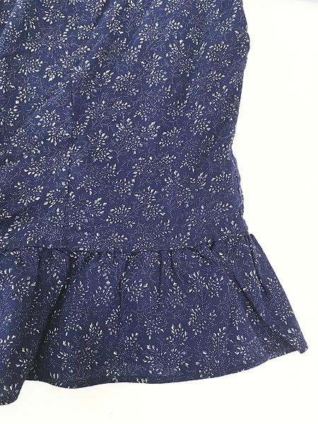 レディース 古着 80s USA製 ガーリー 花柄 レース フリル ブラウス シャツ L位古着の通販は