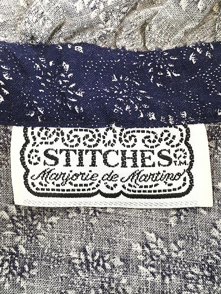 レディース 古着 80s USA製 ガーリー 花柄 レース フリル ブラウス シャツ L位古着の通販は