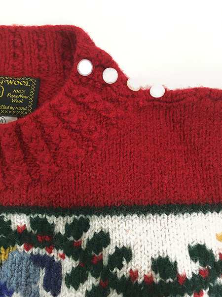 レディース 古着 90s SOUTH WOOL サンタクロース クリスマス ヘビー