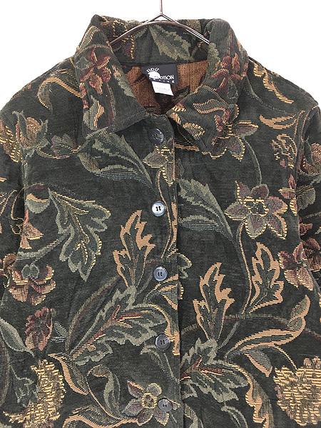 レディース 古着 FIRST OPTION 花 ボタニカル シック デザイン