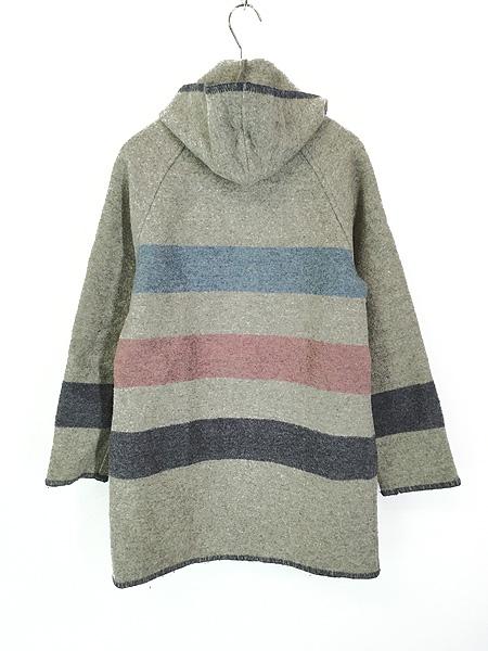 レディース 古着 80s USA製 WoolRich マルチ ボーダー ブランケット ウール ジャケット S 古着の通販は