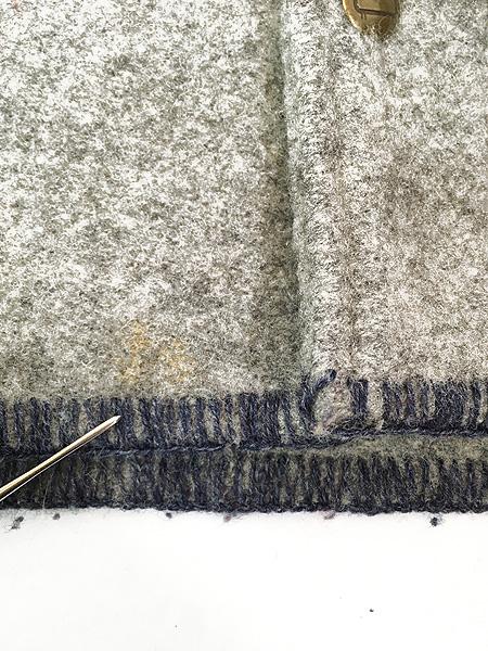 レディース 古着 80s USA製 WoolRich マルチ ボーダー ブランケット ウール ジャケット S 古着の通販は