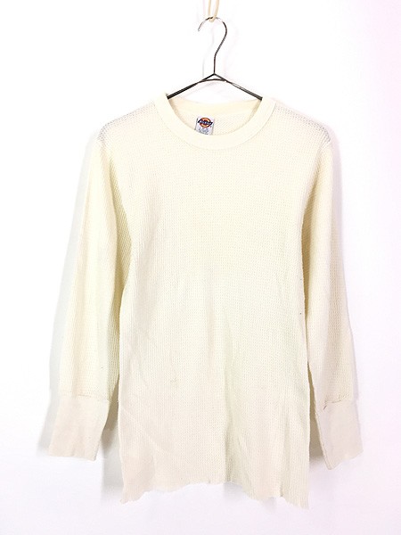 古着 80s USA製 Dickies オールド ハニカム サーマル アンダー シャツ トップス L