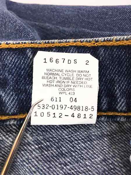 古着 90s USA製 Levi's 512 ブルー デニム スキニー パンツ