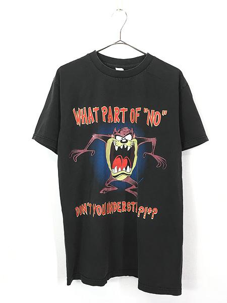 古着 90s LOONEY TUNES タズ メッセージ Tシャツ M 古着の通販は