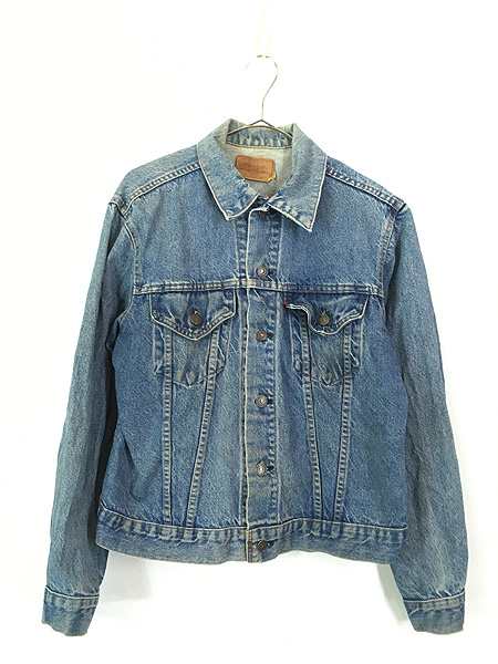 古着 70s USA製 Levi´s 70505-0217 4th ブルー デニム ジャケット G