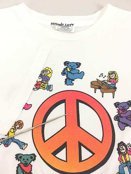 古着 90s JENNY デッドベア ヒッピー ピースマーク Tシャツ Lの通販は