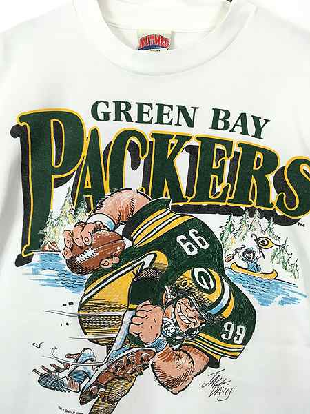 古着 90s USA製 NFL Green Bay Packers パッカーズ グラフィック T