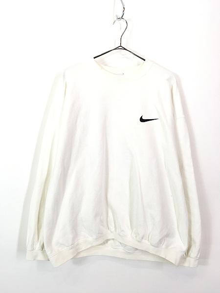 古着 90s USA製 NIKE スウォッシュ プリント 前V スウェット トレーナー M 古着の通販は 8,690円