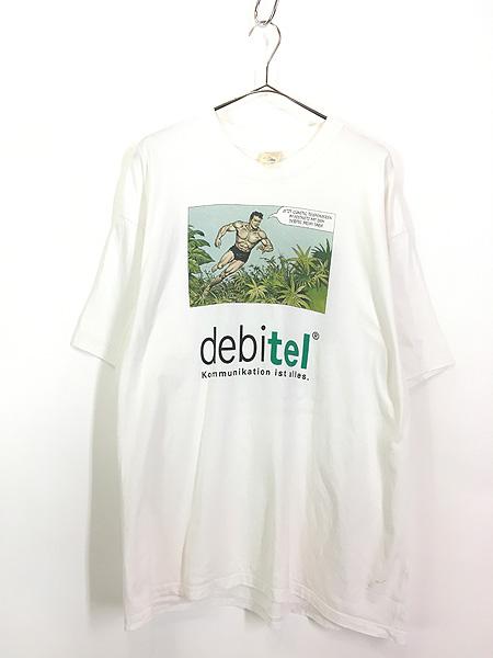 古着 90s debitel ターザン グラフィック モバイル ソフトウェア Tシャツ XLの通販は