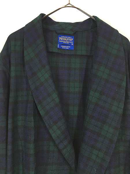 古着 90s Pendleton ブラックウォッチ チェック ショール カラー