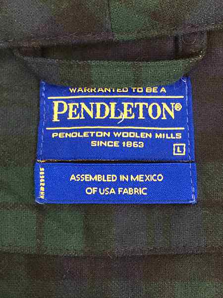 古着 90s Pendleton ブラックウォッチ チェック ショール カラー