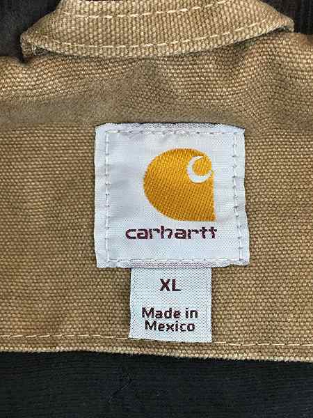 古着 Carhartt 防寒 モカ ブラウン ダック 7ポケット ミドル ジャケット XL 古着