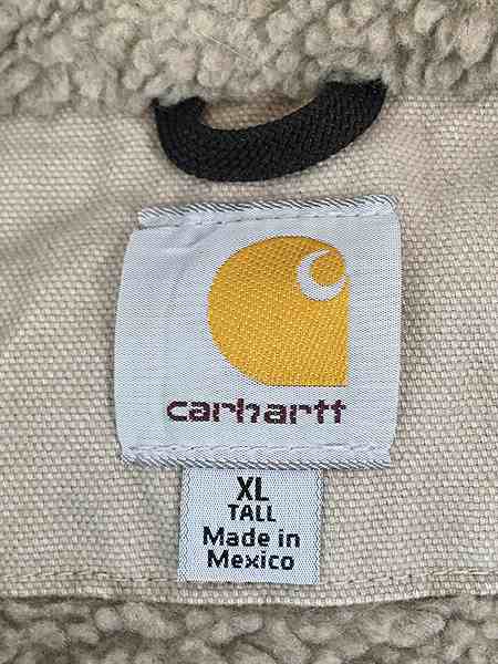 古着 Carhartt 裏ボア 多ポケット ピンク ダック ジャケット パーカー XL Tall 古着