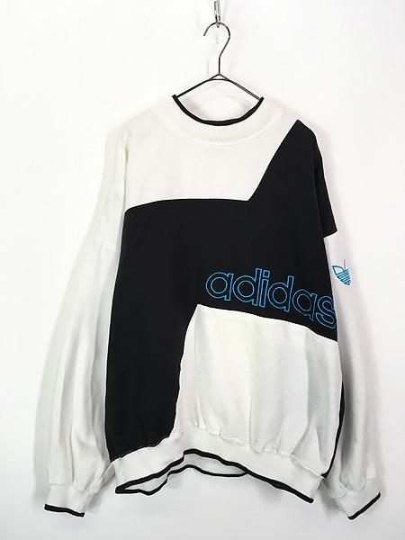古着 90s adidas トレフォイル BIG 刺しゅう クレイジー パターン スウェット トレーナー XL 古着の通販は 8,140円