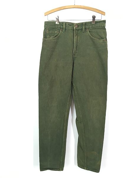 古着 90s USA製 Levi's 550 オリーブ カラー デニム パンツ ジーンズ テーパード W32 L31の通販は 6,224円