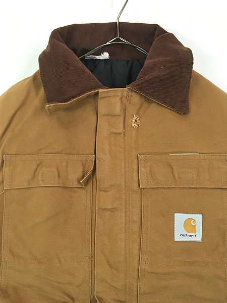 古着 80s USA製 Carhartt ブラウン ダック パデット トラディショナル