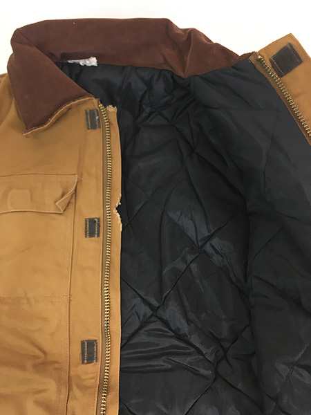 デトロイトジャケット80s USA製 Carhartt ブラウン ダック パデット