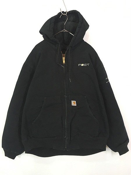 古着 90s USA製 Carhartt 防寒 ブラック ダック パデット アクティブ