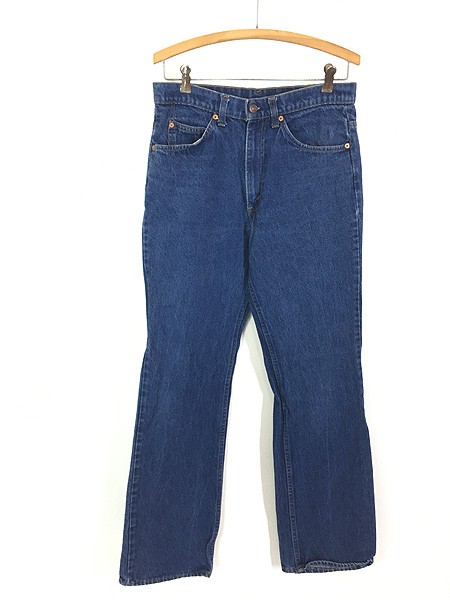 古着 80s USA製 Levi's 517 オレンジタブ 濃紺 デニム ブーツカット パンツ ジーンズ W32 L32 美品!!