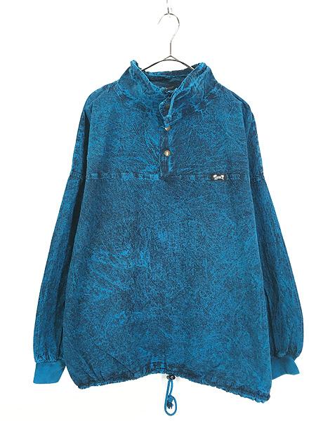 古着 90s Canada製 Yijik ケミカル ウォッシュ ハーフボタン プルオーバー ハイネック コットン ジャケット Mの通販は 7,040円