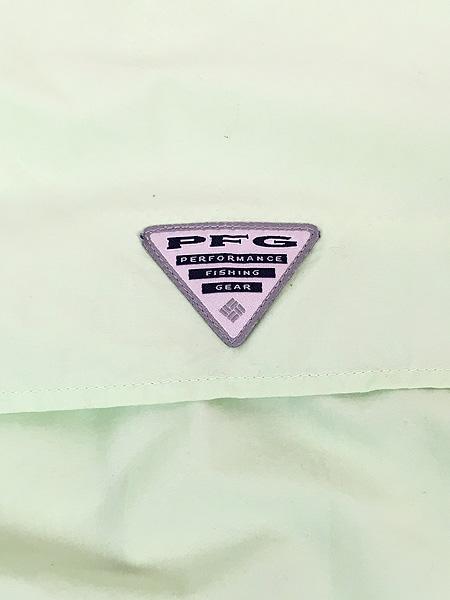 古着 Columbia PFG 「OMNI SHADE」 ナイロン アウトドア BD シャツ 黄緑 XL 古着の通販は