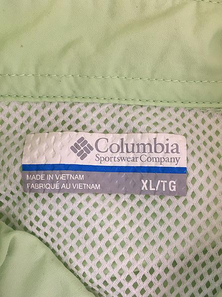 古着 Columbia PFG 「OMNI SHADE」 ナイロン アウトドア BD シャツ 黄緑 XL 古着の通販は
