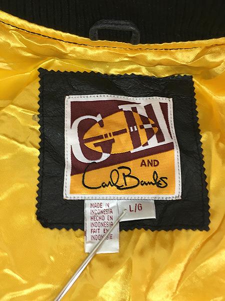 古着 90s NFL Washington Redskins レッドスキンズ 本革 オール レザー