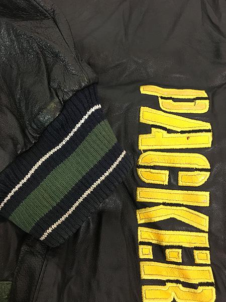 希少✨90s NFL GREEN BAY PACKERS 本革　レザージャケット GREEN BAY PACKERS NFL FOOTBALL LEATHER JACKET X-LARGE | eBay