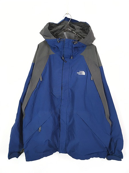 古着 TNF The North Face 「SUMMIT SERIES」 GORE-TEX ゴア マウンテン パーカー グレー×青 XL 古着