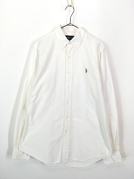 古着 90s Ralph Lauren カラー ワンポイント ソリッド BD シャツ 白 XL 古着の通販は 5,465円