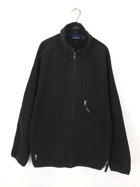 古着 90s USA製 Patagonia Dポケット シンチラ フリース カーディガン 黒 XL 古着の通販は